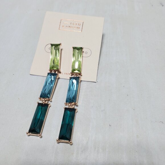 2 Pairs Nordstrom Multi-Stone Drop Earrings - Picture 3 of 6
